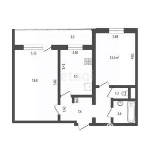 2-к квартира, вторичка, 48м2, 9/9 этаж