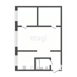 2-к квартира, вторичка, 39м2, 1/4 этаж