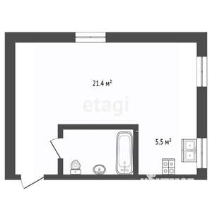 Студия квартира, вторичка, 30м2, 4/5 этаж