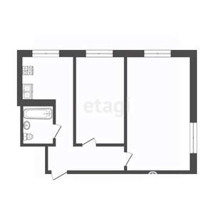 2-к квартира, вторичка, 45м2, 1/5 этаж
