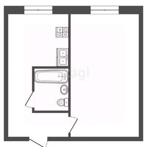 1-к квартира, вторичка, 33м2, 3/5 этаж