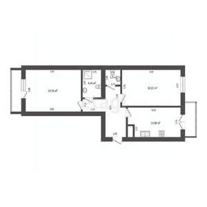 2-к квартира, сданный дом, 60м2, 8/8 этаж