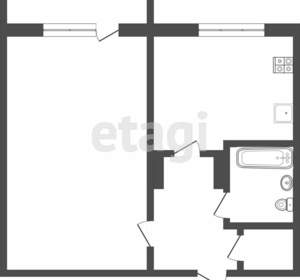 1-к квартира, вторичка, 38м2, 6/10 этаж