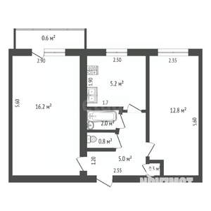 2-к квартира, вторичка, 42м2, 3/5 этаж