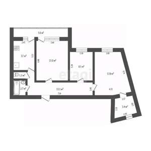 3-к квартира, вторичка, 69м2, 4/10 этаж