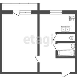 1-к квартира, вторичка, 33м2, 9/9 этаж
