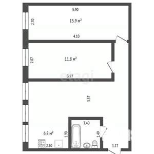 3-к квартира, вторичка, 64м2, 2/4 этаж