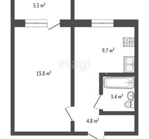 1-к квартира, вторичка, 40м2, 8/11 этаж