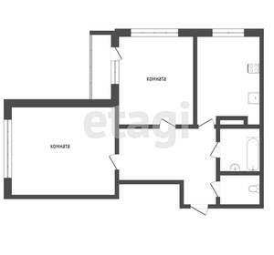 2-к квартира, вторичка, 55м2, 6/9 этаж