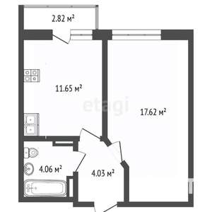 1-к квартира, вторичка, 38м2, 16/18 этаж