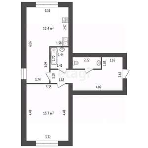 1-к квартира, вторичка, 44м2, 1/3 этаж