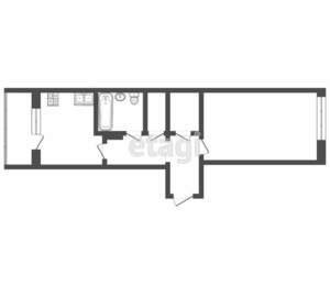 1-к квартира, вторичка, 43м2, 9/10 этаж