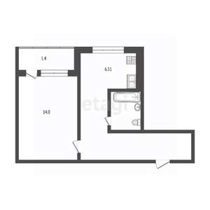 1-к квартира, вторичка, 33м2, 2/10 этаж
