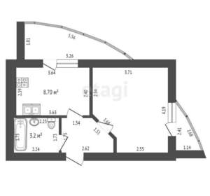 1-к квартира, вторичка, 30м2, 3/9 этаж