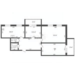 3-к квартира, вторичка, 96м2, 2/10 этаж