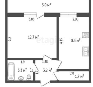 1-к квартира, вторичка, 29м2, 1/9 этаж