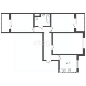 3-к квартира, вторичка, 63м2, 5/10 этаж