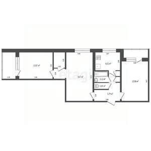 3-к квартира, вторичка, 63м2, 5/5 этаж