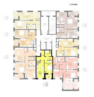 1-к квартира, вторичка, 46м2, 4/18 этаж