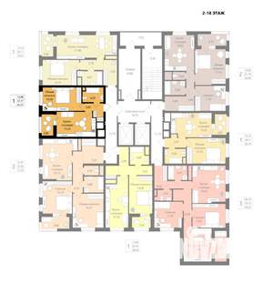 1-к квартира, вторичка, 38м2, 13/18 этаж