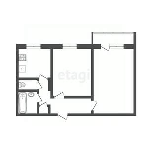 2-к квартира, вторичка, 44м2, 2/9 этаж