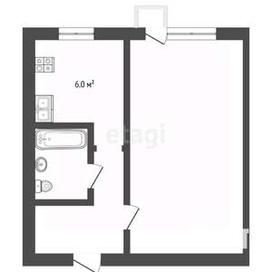 1-к квартира, вторичка, 29м2, 4/9 этаж