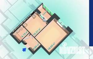 1-к квартира, вторичка, 38м2, 6/10 этаж