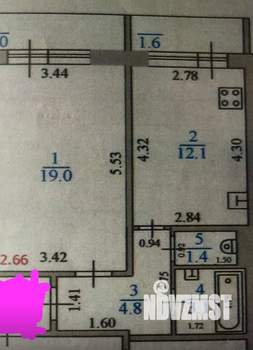 1-к квартира, вторичка, 40м2, 9/9 этаж