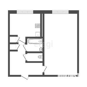 1-к квартира, вторичка, 33м2, 1/5 этаж