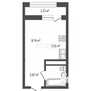 Студия квартира, вторичка, 28м2, 7/9 этаж