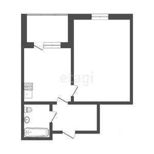 1-к квартира, вторичка, 42м2, 1/9 этаж