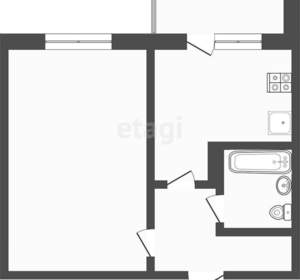 1-к квартира, вторичка, 32м2, 4/5 этаж