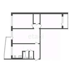 3-к квартира, вторичка, 64м2, 6/9 этаж