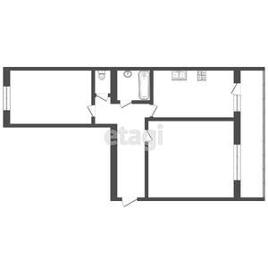 2-к квартира, вторичка, 56м2, 2/5 этаж