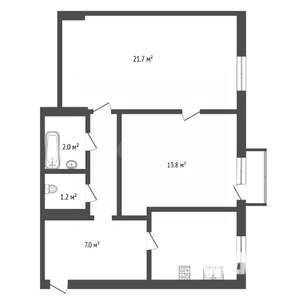 2-к квартира, вторичка, 56м2, 2/4 этаж