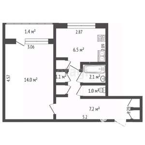 1-к квартира, вторичка, 33м2, 8/10 этаж