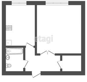 1-к квартира, вторичка, 35м2, 3/9 этаж