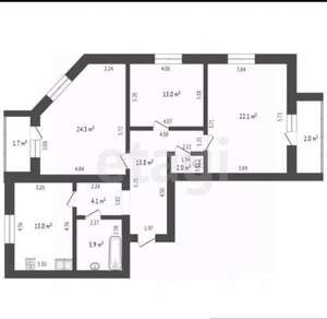 3-к квартира, вторичка, 100м2, 1/9 этаж