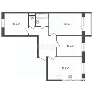 3-к квартира, вторичка, 85м2, 6/9 этаж