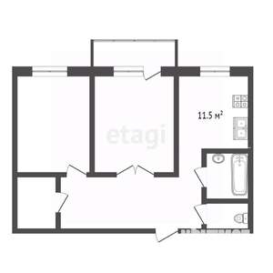 2-к квартира, вторичка, 57м2, 9/10 этаж