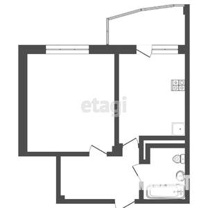 1-к квартира, вторичка, 40м2, 1/16 этаж