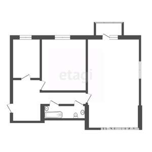 2-к квартира, вторичка, 58м2, 4/4 этаж