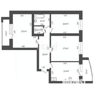 3-к квартира, вторичка, 77м2, 5/5 этаж