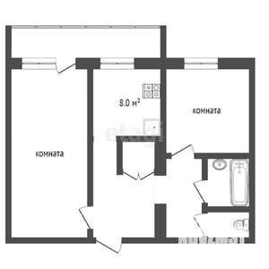 2-к квартира, вторичка, 49м2, 7/9 этаж