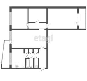 4-к квартира, вторичка, 64м2, 7/9 этаж