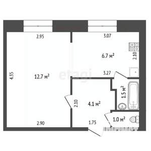 1-к квартира, вторичка, 26м2, 5/5 этаж