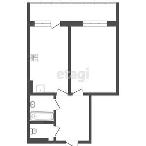 1-к квартира, вторичка, 41м2, 6/16 этаж