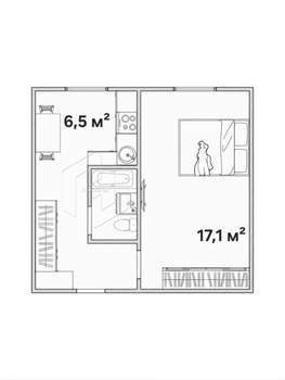 1-к квартира, вторичка, 33м2, 2/5 этаж