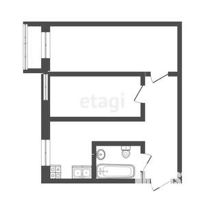 2-к квартира, вторичка, 40м2, 5/5 этаж