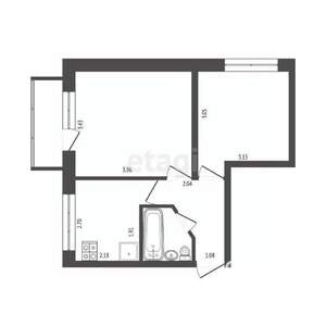2-к квартира, вторичка, 40м2, 5/5 этаж